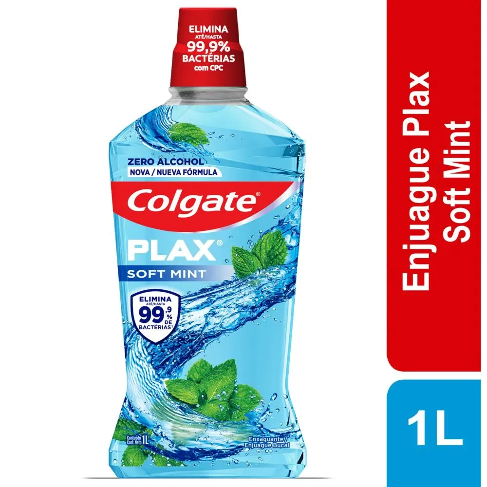 Enjuague bucal COLGATE plax soft mint